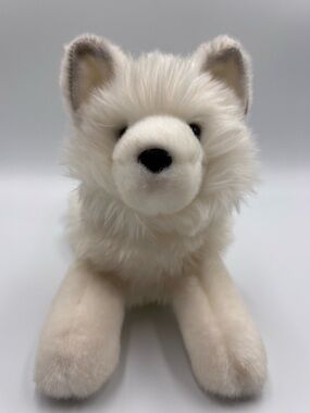 Yuki the Arctic Fox Plush by Douglas Toys #1727 White Black Tipped Ears 11"